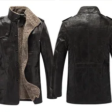 Куртки jaqueta couro утепленная мужская куртка из искусственной кожи мужская зимняя куртка с воротником-стойкой Мужская куртка водонепроницаемая куртка M-4XL