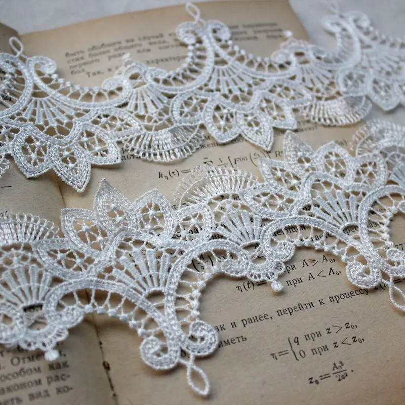 

High quality wide 8.5CM retro polyester water soluble lace collar veil skirt household accessories