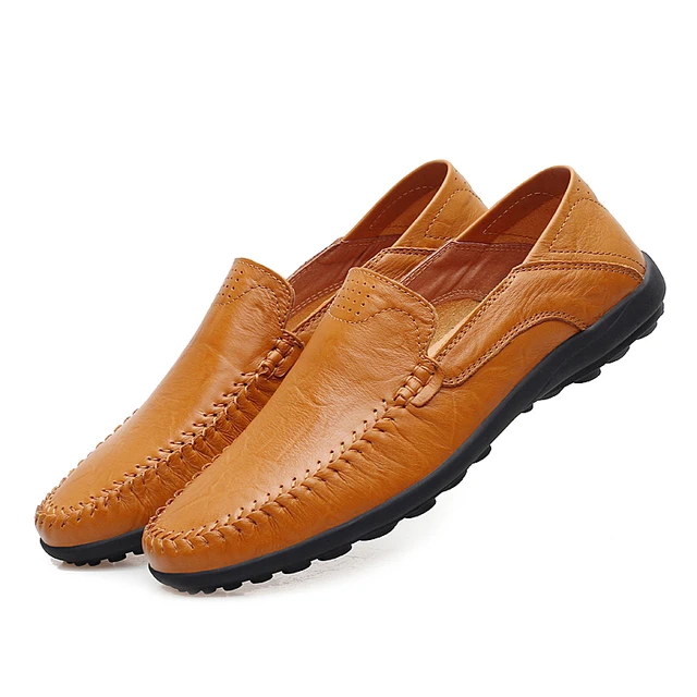 2017 Summer Breathable Soft Flats Loafers Men Shoes Casual Luxury Fashion Slip On Driving