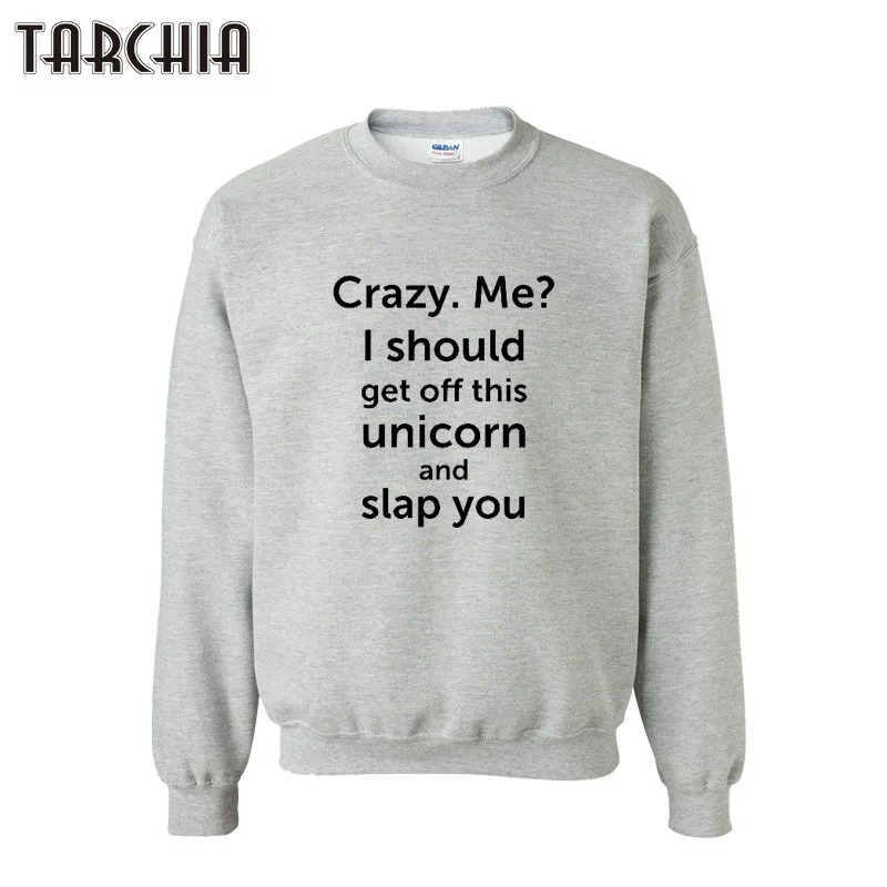 TARCHIA/Весенняя Мужская спортивная одежда с круглым воротником и принтом CRAZY ME