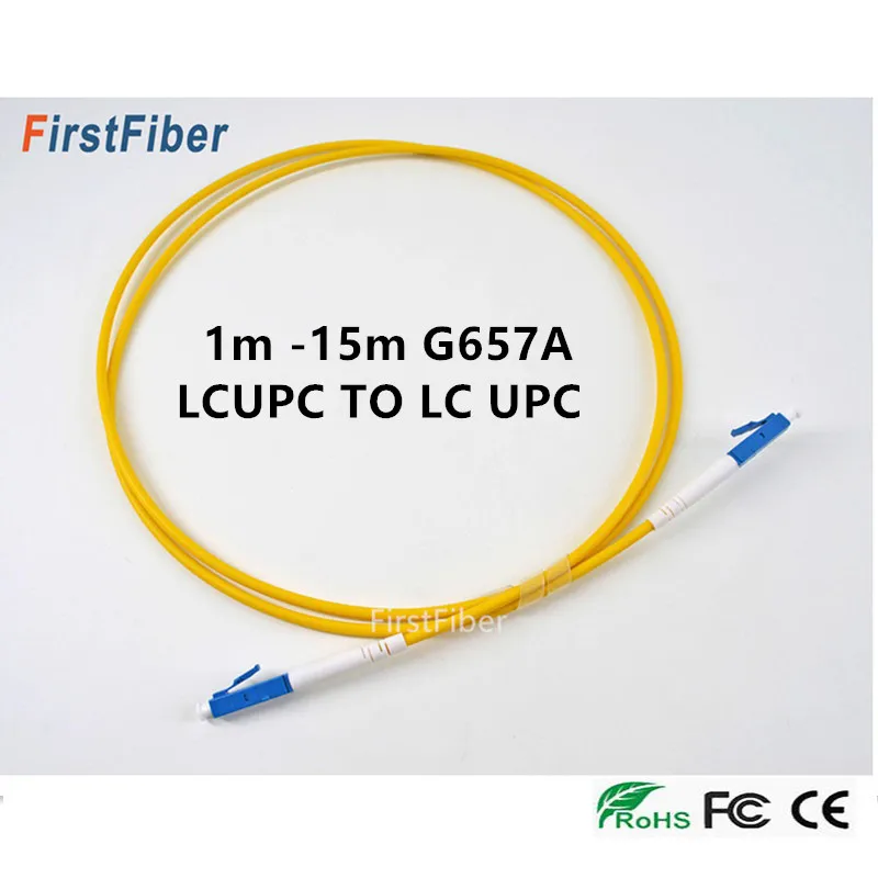 LC UPC Волоконно оптический патч корд SM кабель 2 0 мм волоконно соединитель G657A Simplex