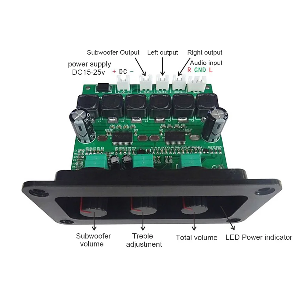 Aiyima TPA3118DD2 сабвуфер усилитель доска 30 Вт* 2+ 60 Вт HiFi высокой мощности TPA3118D 2,1 цифровой аудио усилители с панелью