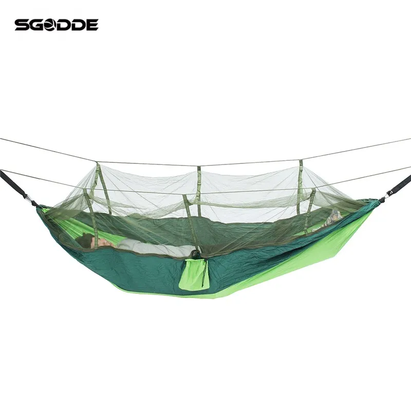 SGODDE Double Parachute Mosquito Net Hammock Chair Tourism Flyknit Hamaca Hamak Rede Garden Swing Camping Amaca Hangmat Sleeping SGODDE Double Parachute Mosquito Net Hammock Chair Tourism Flyknit Hamaca Hamak Rede Garden Swing Camping Amaca Hangmat Sleeping