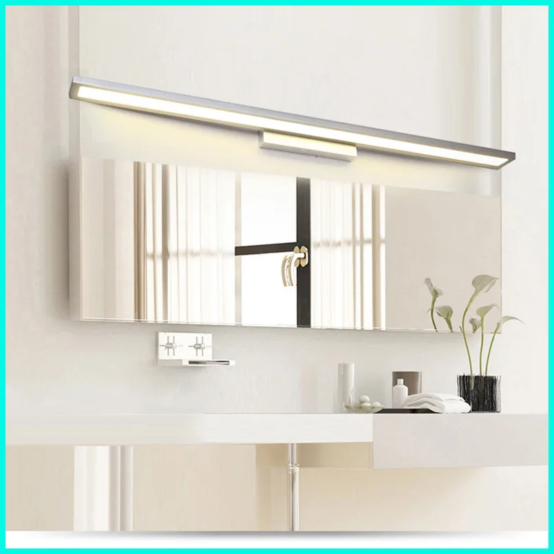 

Nordic bathroom mirror headlight led bathroom mirror light modern simple toilet lamp bathroom waterproof wall lamp