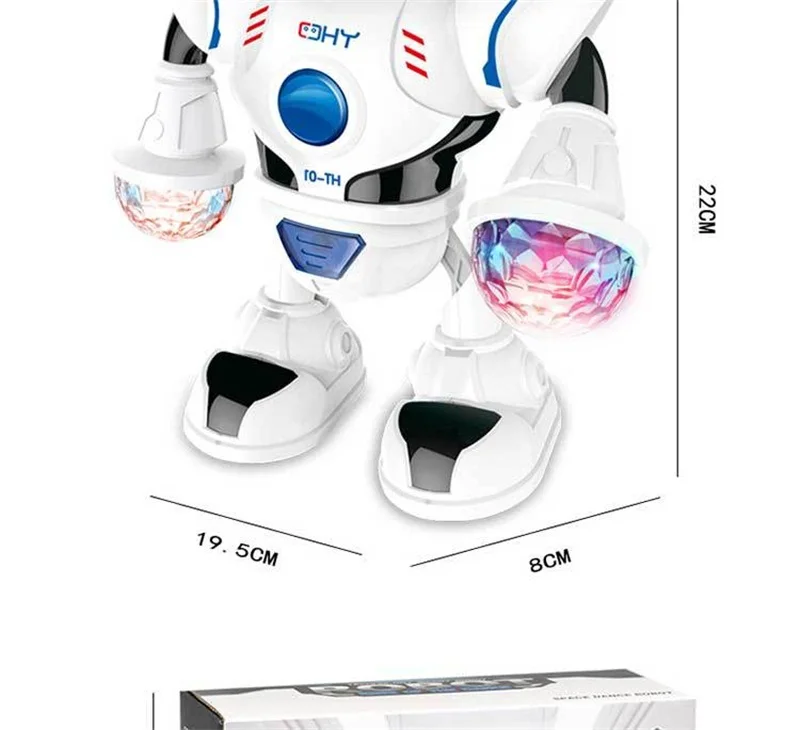 NEW Dancing Robot Toys Electronic Robot Smart with Music Flashing LED Light Walking Toys With Box Christmas Gift Toys For Kids