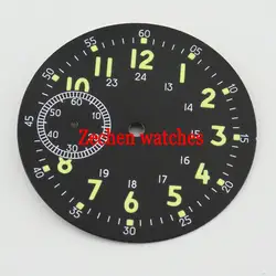 Corgeut 39 мм Световой черный циферблат для Parnis мужские часы ETA 6497 Чайка ST36 часовой механизм