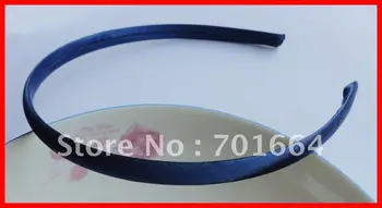 

10PCS 10mm Sapphire Satin Fabric Wrapped Plain Plastic Hair Headbands for Handmade Hair Accessories,fabric covered hairbands