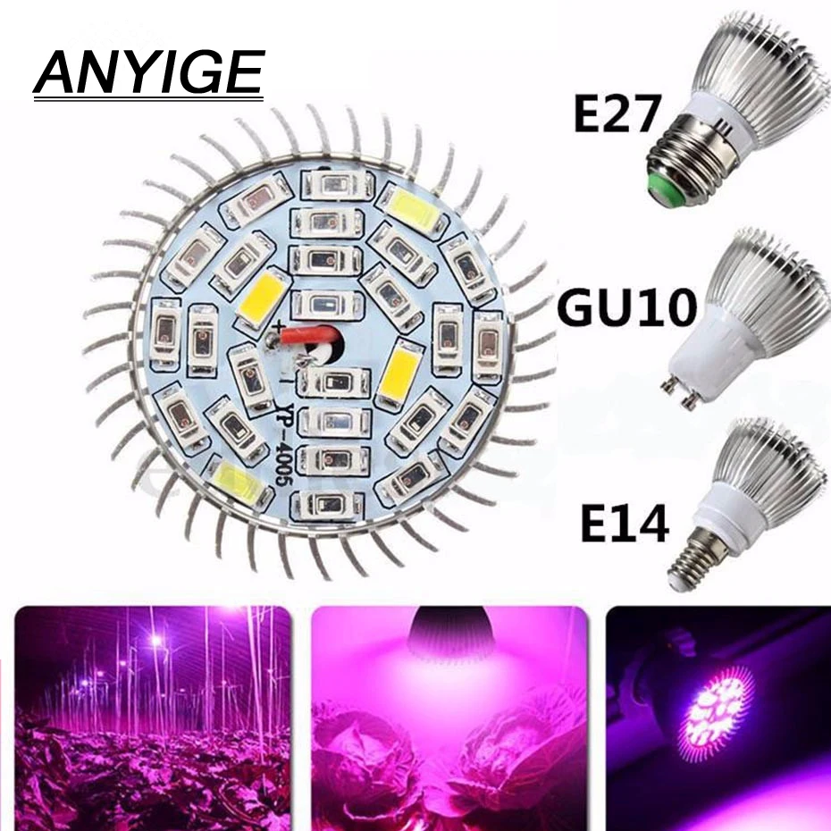 

Full Spectrum 5730 Led Grow Light Led Grow Lamp Hydroponic Systems Best for Medicinal Plant Growth Flowering E14/E27/GU10