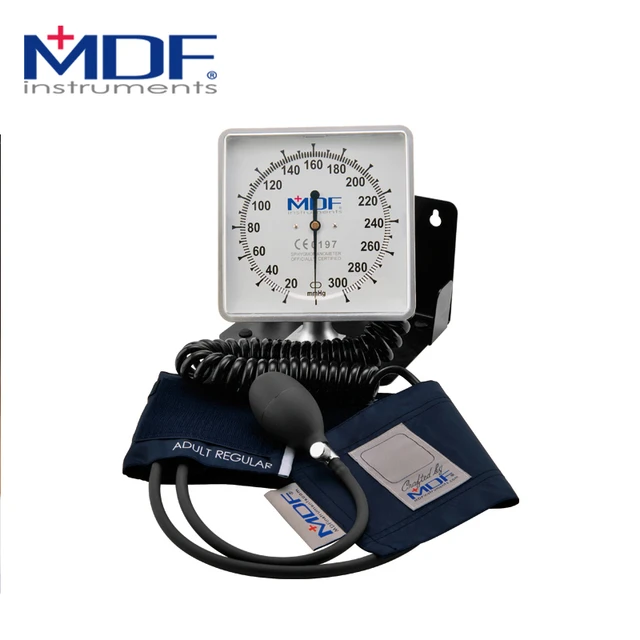 MDF Instruments Desk & Wall Aneroid Sphygmomanometer - Black