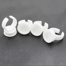 Большой 50 шт пластиковое белое кольцо для пигментов для Перманентный макияж для бровей держатели чернил татуировки принадлежности для татуировки