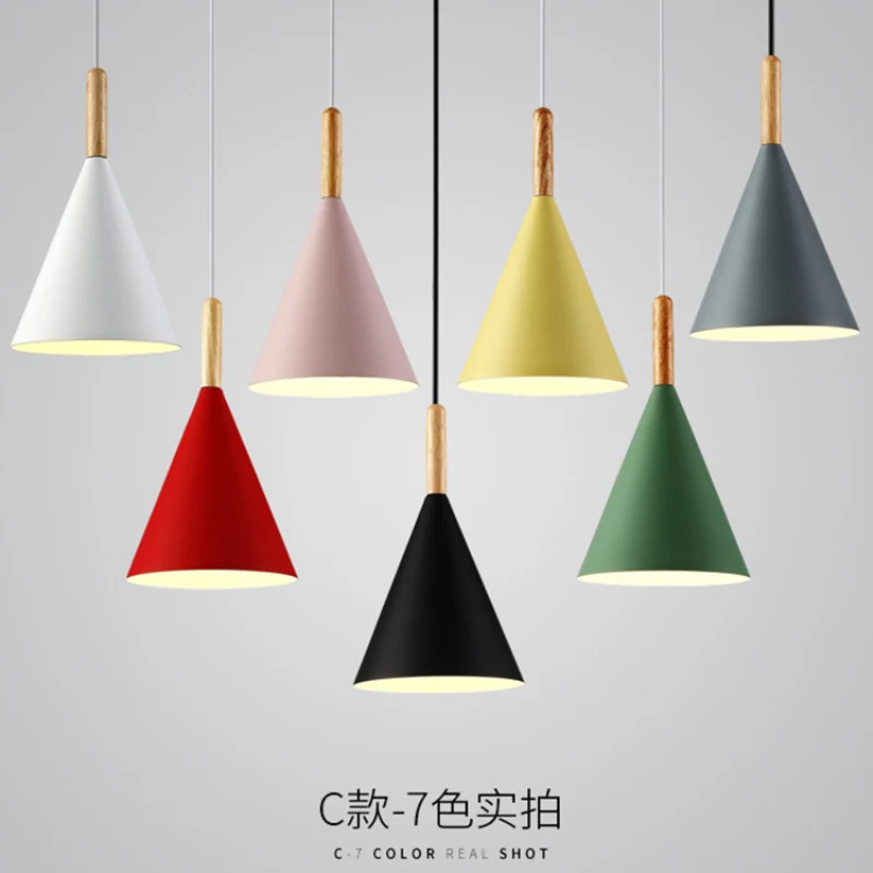 

Modern Personality Creative Nordic LED Pendant Light Cone Aluminum Diameter 16cm High 18 cm Bedroom / Living Room / Restaurant