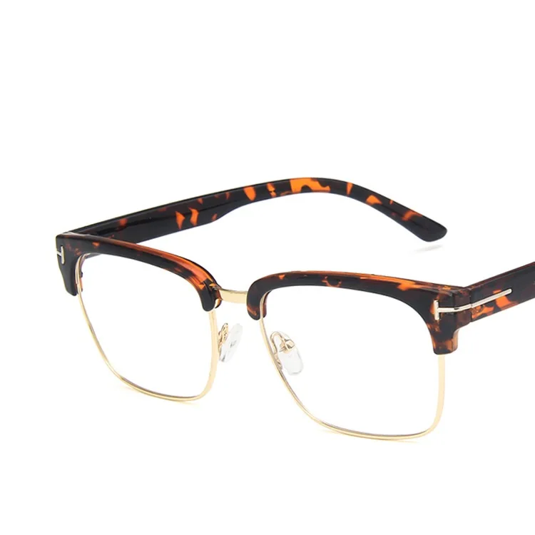 Металлические женские очки оправа для очков мужская оправа винтажные Квадратные прозрачные очки Оптические очки оправа для очков