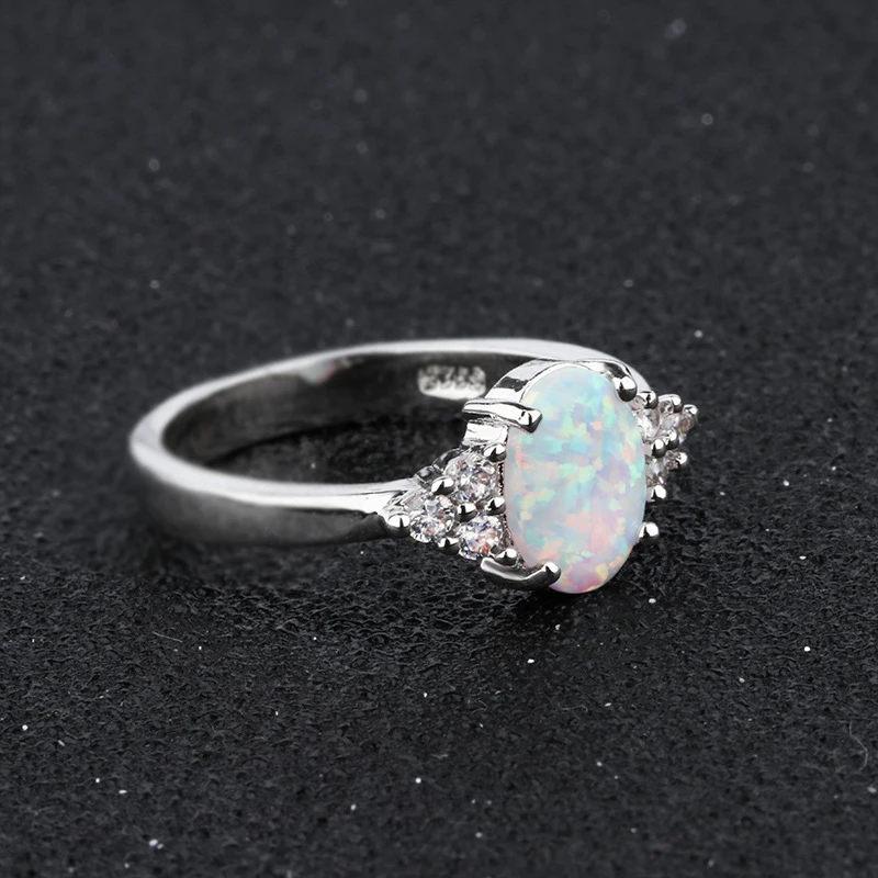 Яньхуэй, дизайн, кольцо с белым огненным опалом, модное ювелирное изделие, 925 пробы, серебряные кольца с цирконием для женщин RA0189