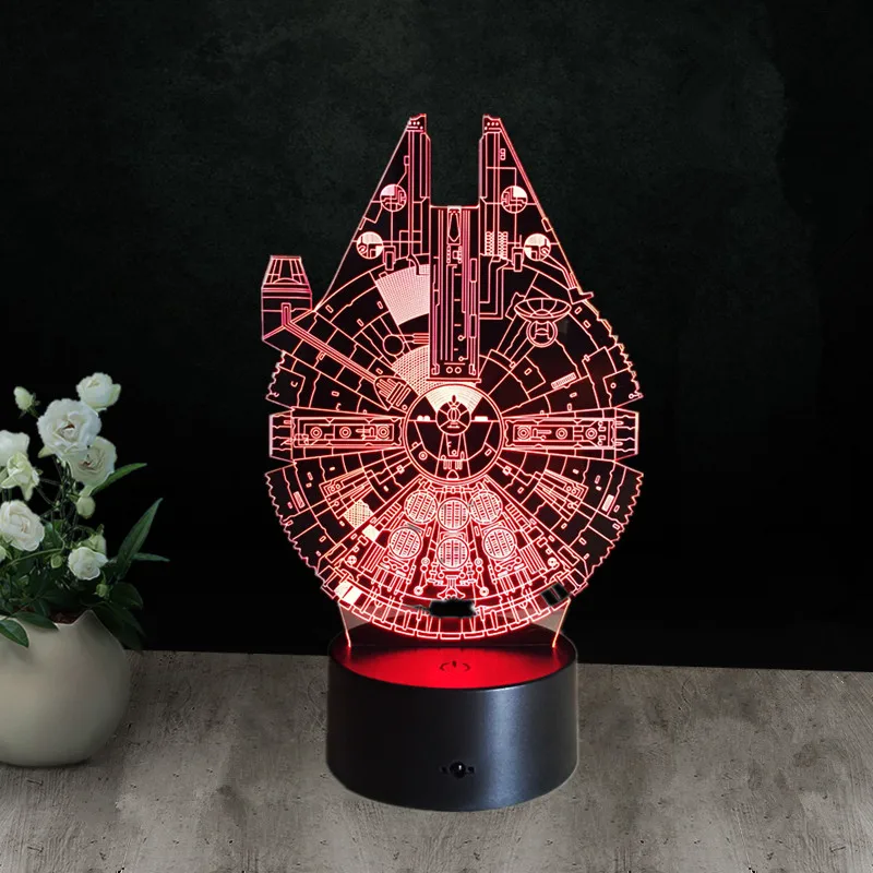 3D лампа Декор LED лего Звездные войны свет Сокол Миллениум освещение красочный
