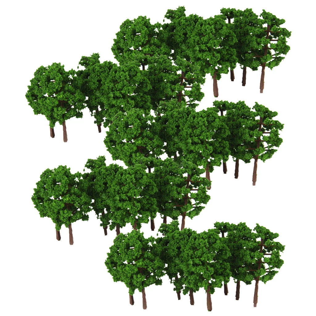 100pcs Model Trees Layout Train Street Railway Diorama Scenery 1:150 N Scale