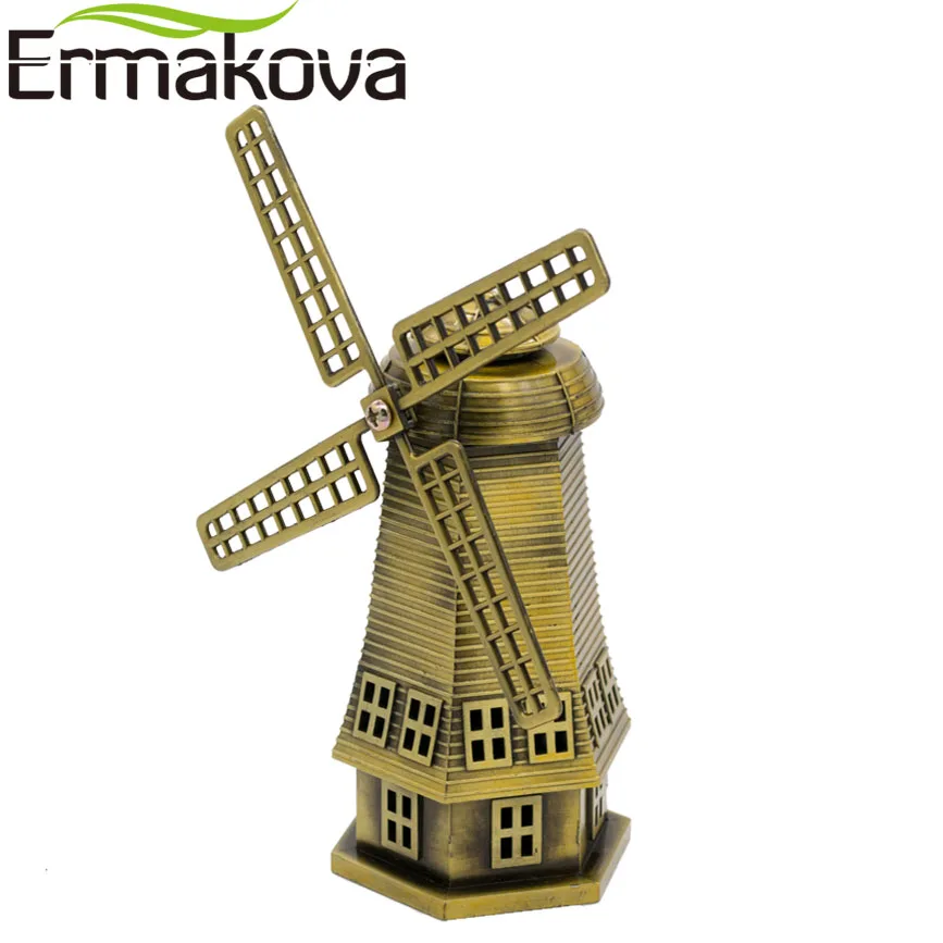 ERMAKOVA 14 см (5 5 &quot) Античная бронза Голландская мельница модель металлическая