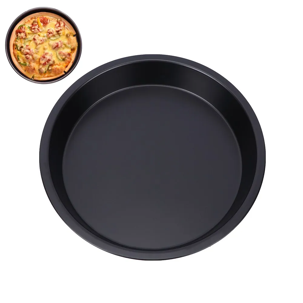 

New Pizza plate Round Pizza Pan Tray carbon steel non-stick Mold Baking Tool Baking Mold Pan Pattern 3 Size