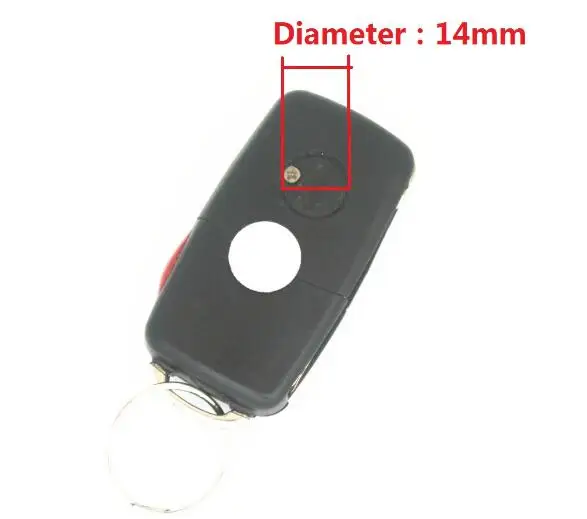 5pcs 14mm Key Sticker For Car VW Toyota Peugeot Benz Opel Audi Ford Honda Mazda Hyundai KIA Fob Emblem Badge Radio Button