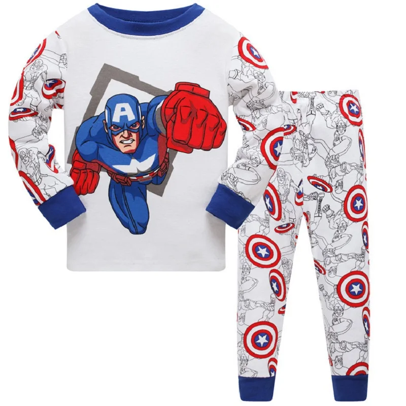 

Kids Pajamas Sets boys Dinosaur pattern night suit Children cartoon Sleepwear Boys Pyjamas kids 100% Cotton nightwear size 3-8Y