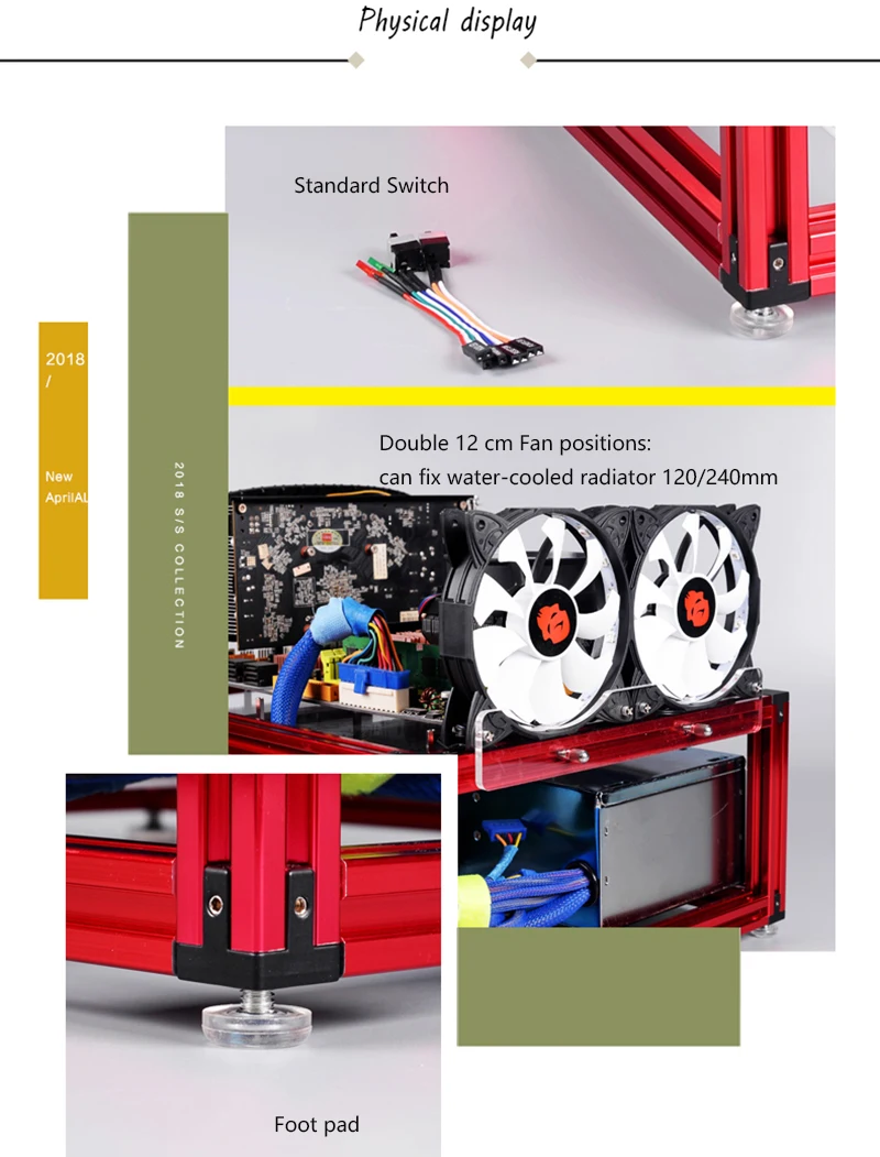 QDIY PC-JMK DIY алюминиевый сплав ATX материнская плата ПК Шасси в корпусе открытая голая рамка горизонтальная водяная охлаждающая платформа компьютерный чехол