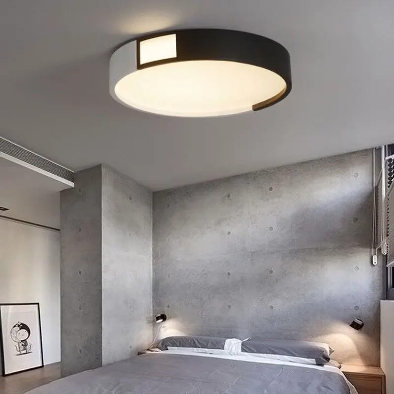 

Led ceiling lights for living room Bedroom Kitchen Children ceiling lamp led with Black White Lampshade luminaria de teto