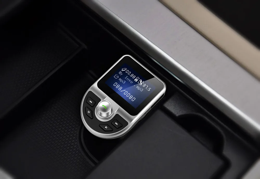 5 V/2.1A Bluetooth версия V3.0+ EDR автомобильный FM передатчик Радио USB зарядное устройство для сотовых телефонов Mp3 зарядное устройство для автомобиля с дисплеем