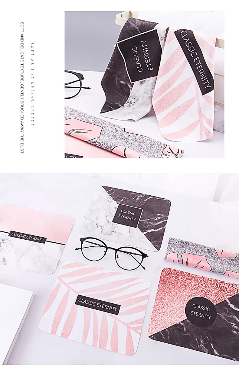 5 pcsMarble pattern Cleaner Clean Glasses Lens Cloth Wipes For Sunglasses Microfiber Eyeglass Cleaning Cloth For Camera Computer  Cleaner1 (8)