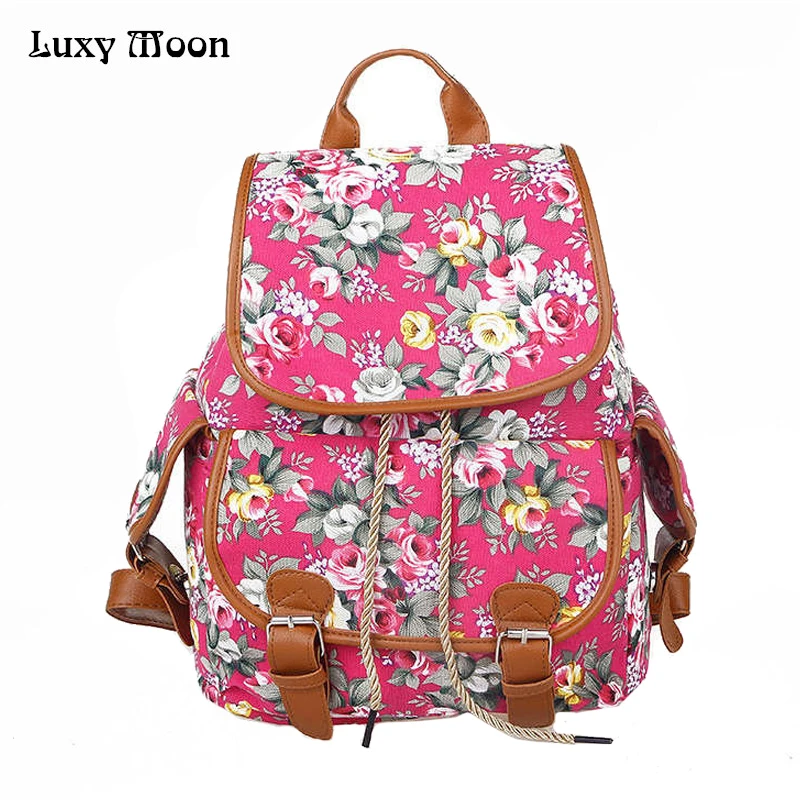 

2017 Cheap backpack ON Sale Girl backpacks Casual Printing Flower School Bag Mochila Cute Rucksack Vintage Laptop Backpacks K02