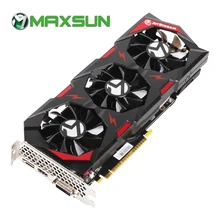 Maxsun Видеокарта gtx 1050 ti 4G графическая карта 128 бит NVIDIA HDMI+ DP+ DVI 1291 МГц-1392 МГц 7000 МГц GDDR5 PCI Express 3,0X16 игровой ПК