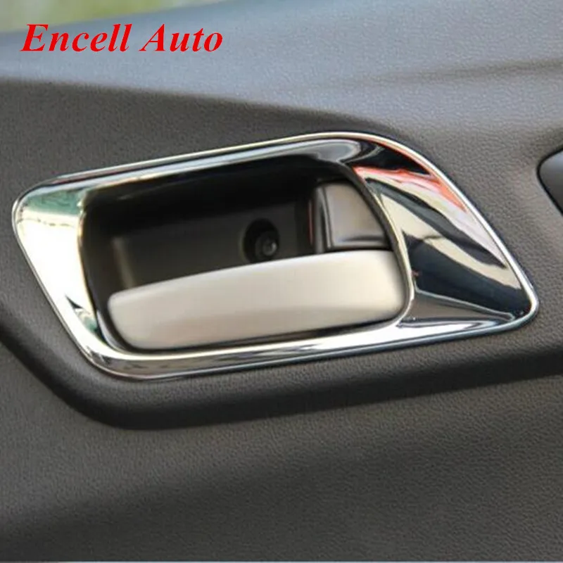

ABS Chrome Car Interior Door Handle Circle Trim Stickers Inner Door Handle Cover Fit For Honda New Fit Jazz 2014 2015 2016