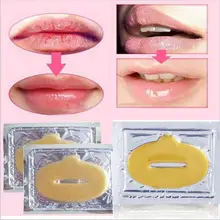 10 шт. Уход за губами увлажняющая пухлая губа 24 К золото коллаген отбеливающая маска для губ эссенция анти-ремонт морщин нашивка губы
