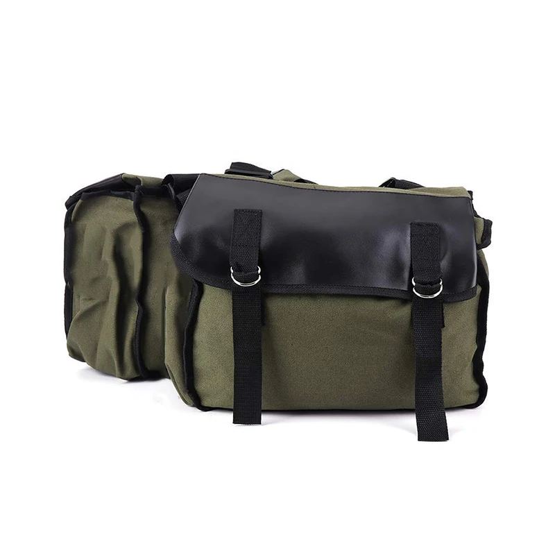 

Vintage Saddle Bag For Honda shadow 750 Motorcycle Equine Backpack Luggage For Triumph Bonneville Cycling Motorbike Rear Back