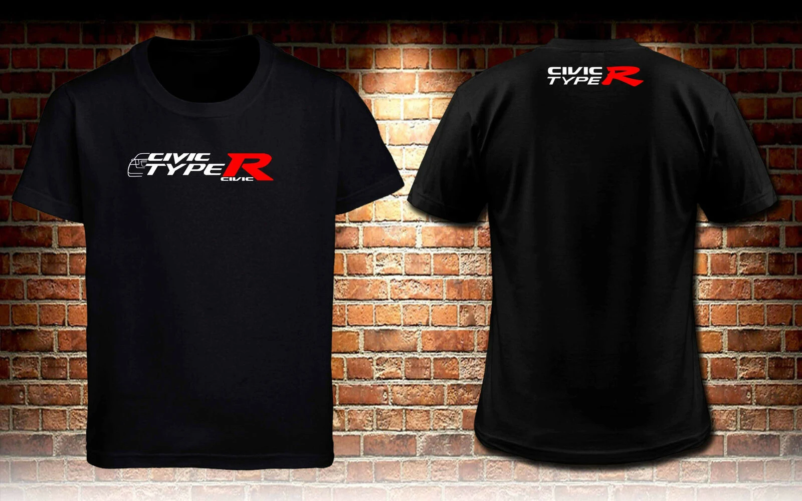 

2019 Fashion Double Side Hon Civic Fd Type R Custom Black T-Shirt Men'S S To 3Xl Unisex Tee