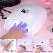 48 Вт Сушилка для ногтей УФ светодиодный светильник для ногтей гель отверждения быстрая сушка для всех гелей лак беспроводной ЖК-дисплей 5 таймер Маникюрный Инструмент