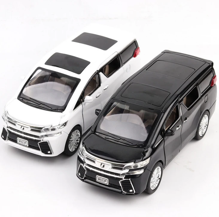 1:24 литая под давлением модель автомобиля для Alphard Vellfire роскошный MPV Металлический Игрушечный Автомобиль со звуком светильник функция оттягивания Детские Подарочные игрушки