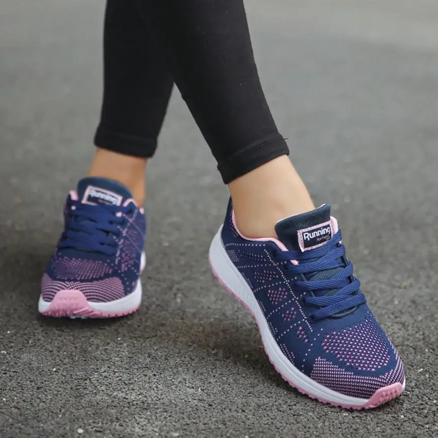 Luotuo Baskets Femmes Chaussures de Running Respirantes pour Femme Athl/étiques L/ég/ères Sport Filles Mode r/ésistent Respirant Les Chaussures Sport Confortables et Respirantes