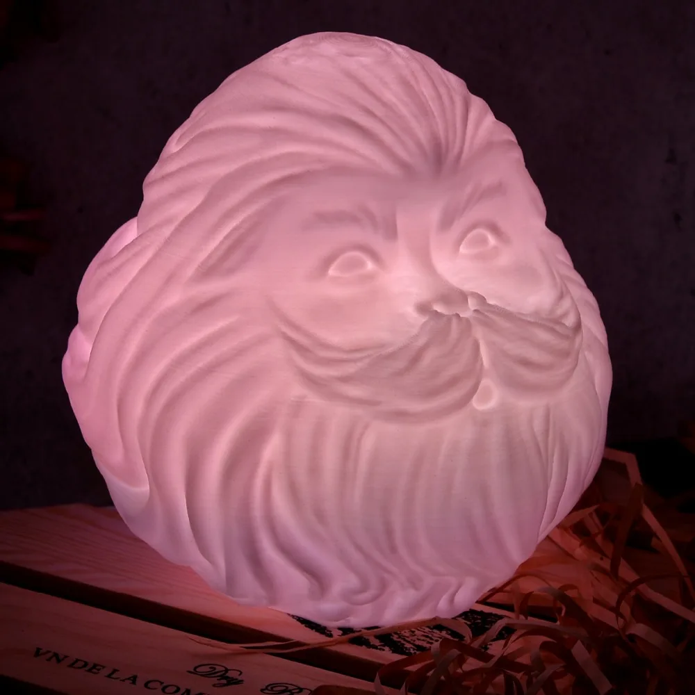 

2019 New Arrive 3D Print Personality Creative Bearded Grandfather Night Light Changeable Home Decor Gift