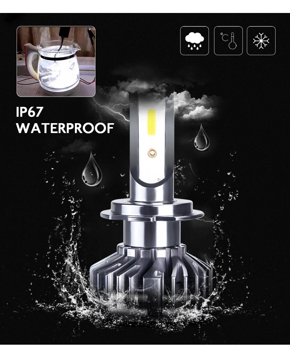 2Pcs Car Headlight H7 LED H4 LED H1 H11 9006 9005 3000K 4300K 72W 12000LM 6500K 8000K 12V 24V Auto Headlamp DOB Fog Light Bulb  (12)