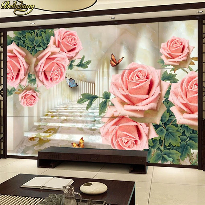 3d обои beibehang с рисунком розы лозы Настенные для фотосъемки в гостиной спальне