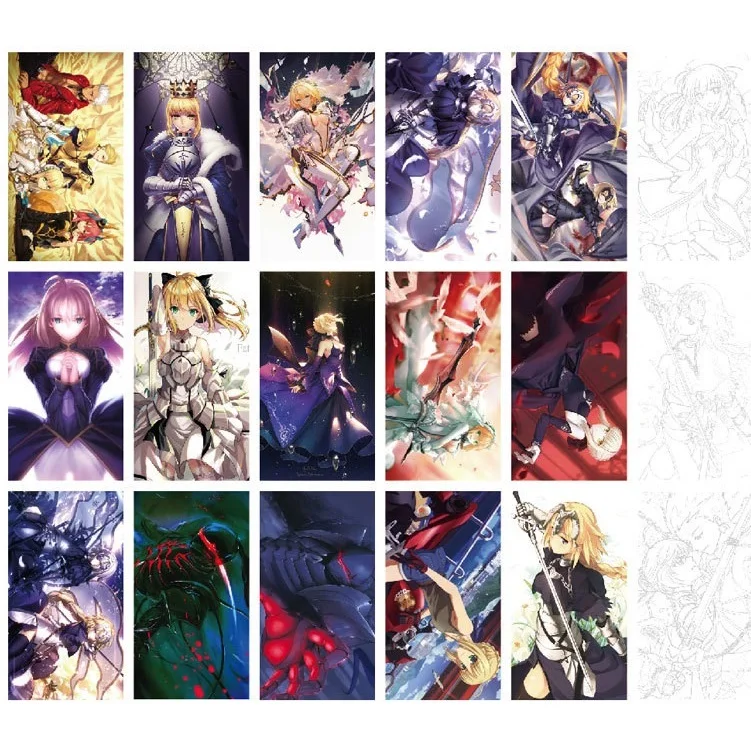 30 листов/набор японского аниме Fate/stay Night бумажная открытка Коллекционная открытка/открытка Подарочная открытка