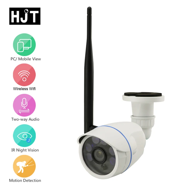 HJT Wireless Wifi IP Camera Full HD 1080P Audio Network P2P Onvif Security font b Outdoor