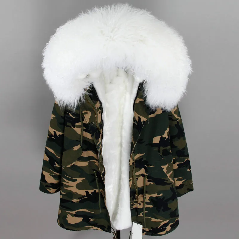 OFBUT winter jacket women real fur coat long parka natural Mongolia Sheep Fur collar hood thick warm streetwear brand new