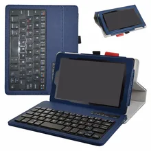 Removable Bluetooth Keyboard Tablet Case For 8″ All-New Fire HD 8 2017 / Fire HD 8 2016 PU leather Cover