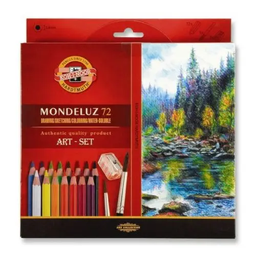 

KOH-I-NOOR MONDELUZ 3714 COLOR PENCIL SET AQUARELL 72 ART WATERCOLOUR CRAYON NEW