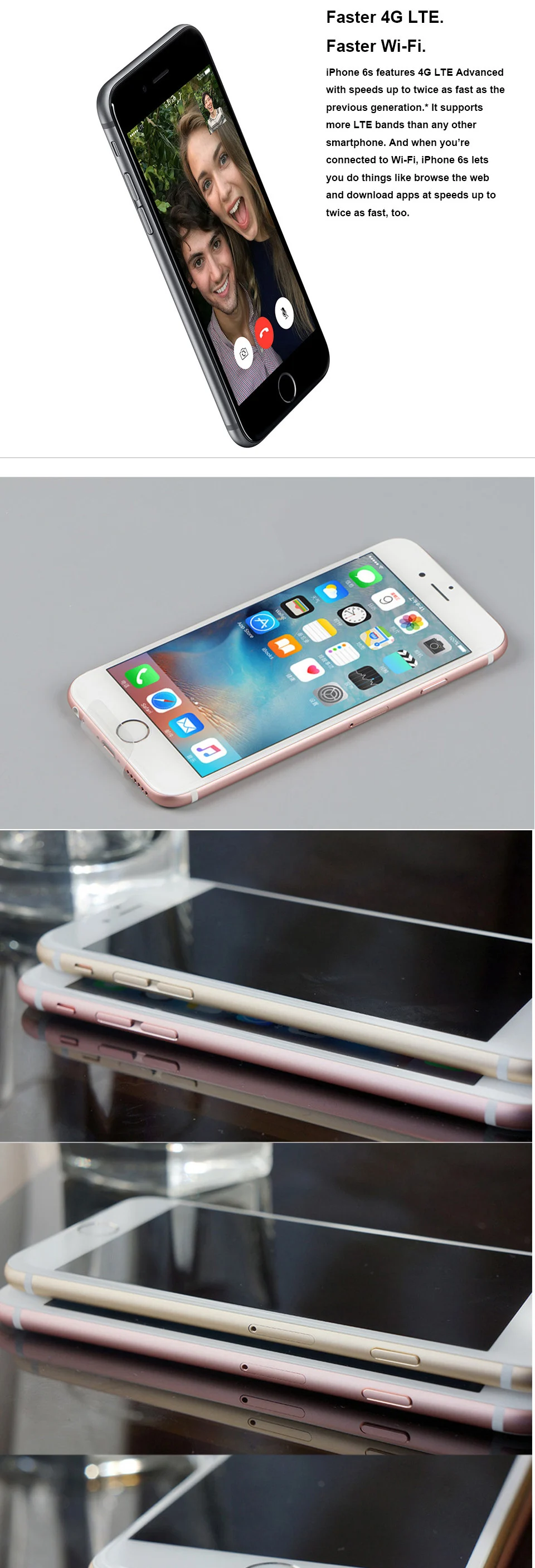 cellphone iphone Original Apple iPhone 6S Mobile phone Dual Core 2GB RAM 16/64/128GB ROM 4.7" 12.0MP Camera 4K Video iOS 4G LTE Used cellphone latest apple cellphone