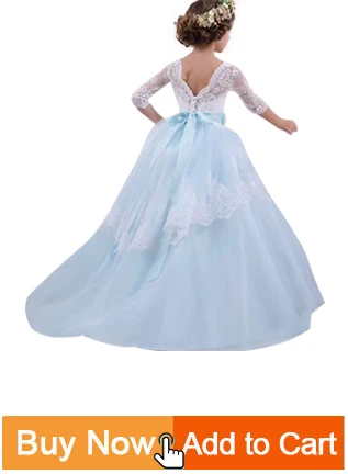 Детское платье для девочек 4-14 лет, свадебное фатиновое кружевное длинное платье для девочек, элегантное праздничное платье принцессы для подростков, детская одежда для девочек
