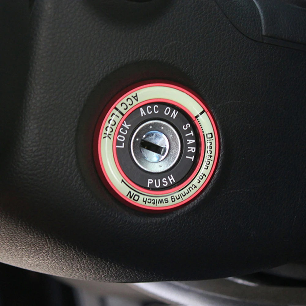 

Luminous Ignition Key Ring Switch Cover Sticker For Subaru XV Forester/ KIA RIO / Solaris Sportage Soul Forte K3 K5 Sorento Ix35