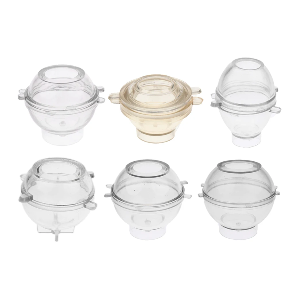 6pcs DIY Sphere Round Mold For Candle Wax Homemade Soap DIY Plastic Mold -6 Different Size Ice Ball Molds