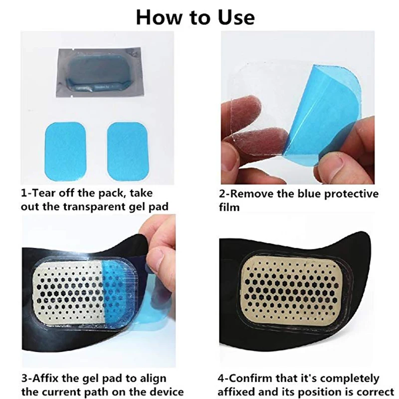 12PCS Hydrogel Sticker Replacement Pads AbS EMS Abdominal Muscle Stimulator Gel Trainer Fitness Body Massager Exercise Patch (5)