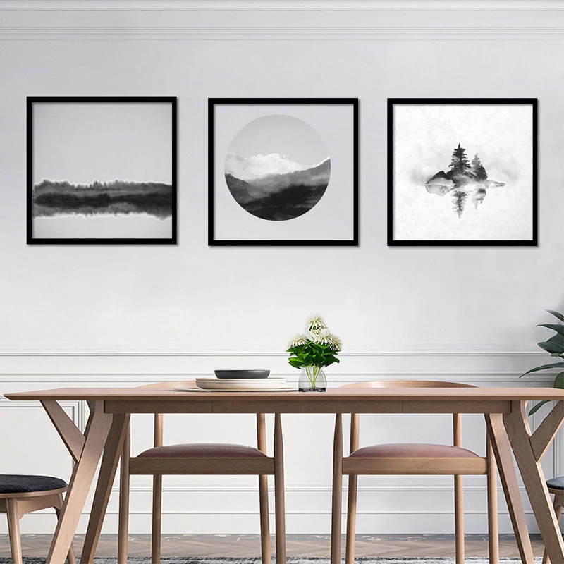 

Japanese Ink Painting Canvas Art Print Wall Picture , Traditional Oriental Landscape Canvas Painting Art Prints Home Decor